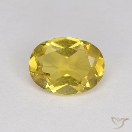 1.13ct Naturale Giallo Berillo dorato, Ovale, VVS-VS