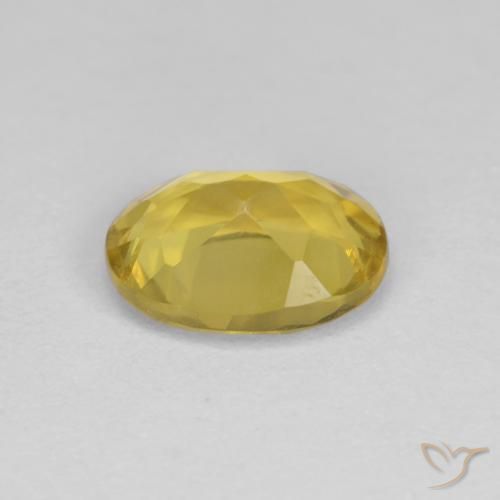 Berillo dorato naturale giallo da 1,13 ct, taglio ovale, VVS-VS
