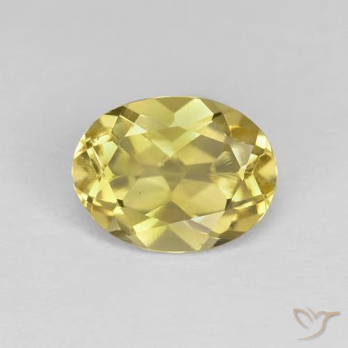 Berillo dorato Giallo dorato chiaro naturale da 1.25 ct, Ovale, VS