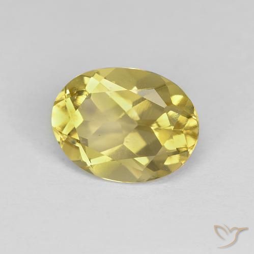Berillo dorato Giallo dorato chiaro naturale da 1.25 ct, Ovale, VS