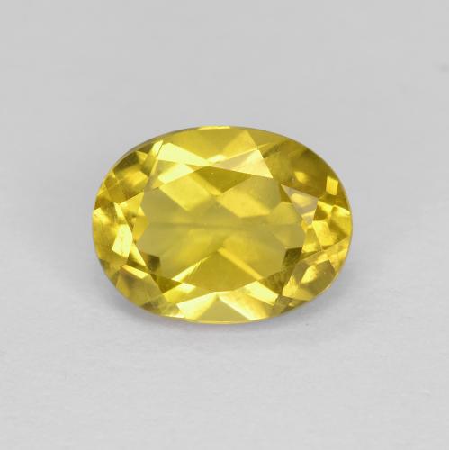 Berillo dorato Giallo naturale da 1.36 ct, Taglio ovale, VVS-VS