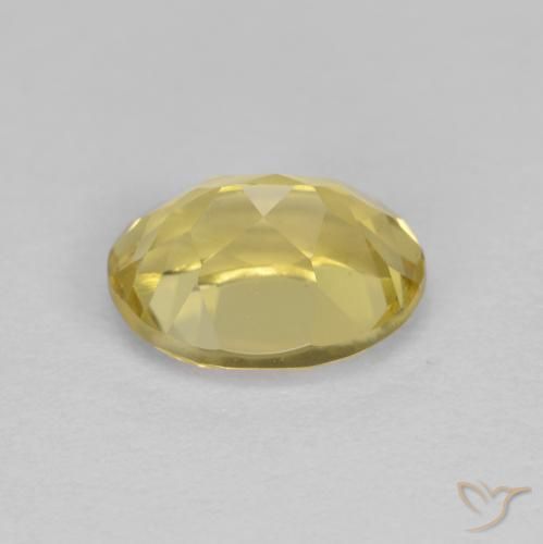 Berillo dorato Giallo senape naturale da 1.37 ct, Ovale, VVS-VS