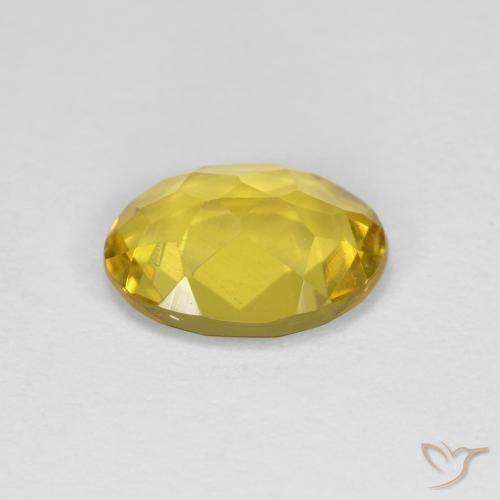 Berillo dorato naturale giallo da 1,11 ct, taglio ovale, VS