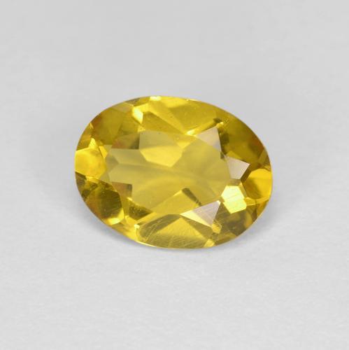 Berillo dorato Giallo intenso naturale da 1.06 ct, Taglio ovale, VS