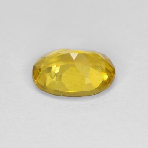 Berillo dorato Giallo intenso naturale da 1.06 ct, Taglio ovale, VS
