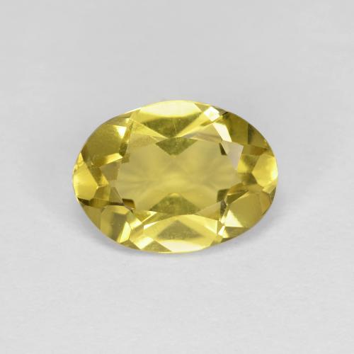 Berillo dorato Giallo chiaro naturale da 1.18 ct, Taglio ovale, VS