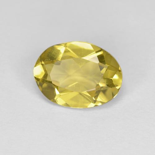 Berillo dorato Giallo chiaro naturale da 1.18 ct, Taglio ovale, VS