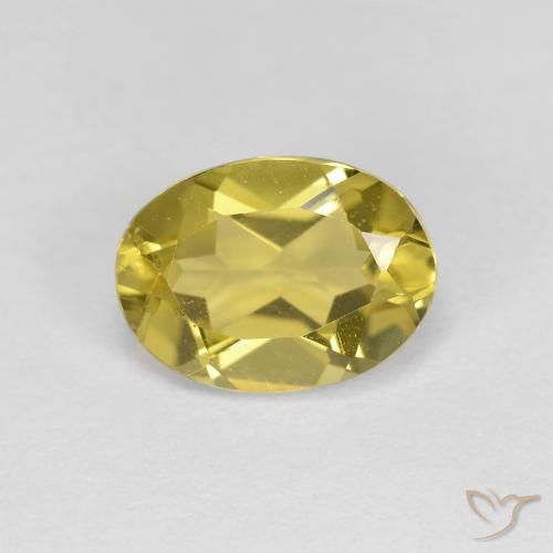 1.33ct Naturale Giallo chiaro Berillo dorato, Ovale, VS