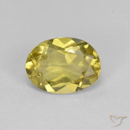 Berillo dorato Giallo chiaro naturale da 1.24 ct, Taglio ovale, VS