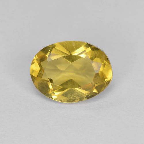 Berillo dorato naturale giallo da 1,10 ct, taglio ovale, VS