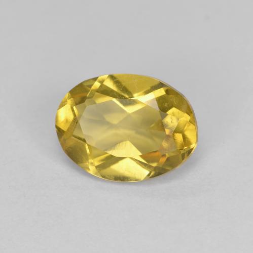 Berillo dorato naturale giallo da 1,10 ct, taglio ovale, VS