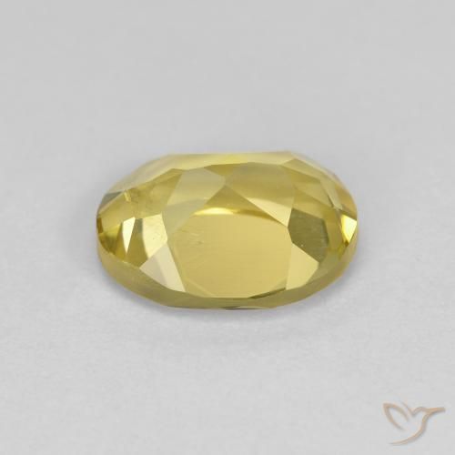 Berillo dorato Giallo medio naturale da 1.25 ct, Ovale, VS