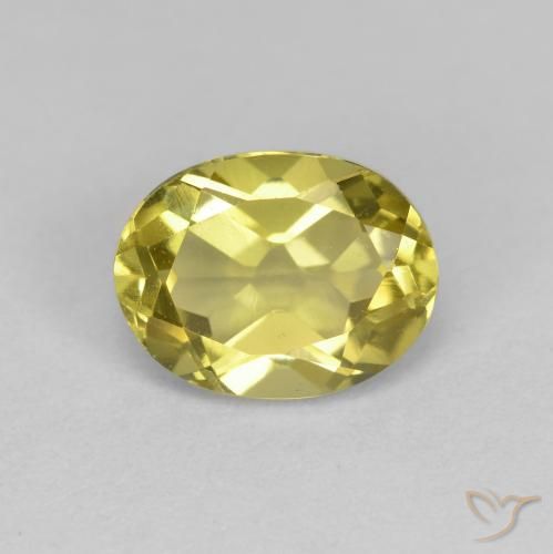 Berillo dorato naturale giallo da 1,38 ct, taglio ovale, VS