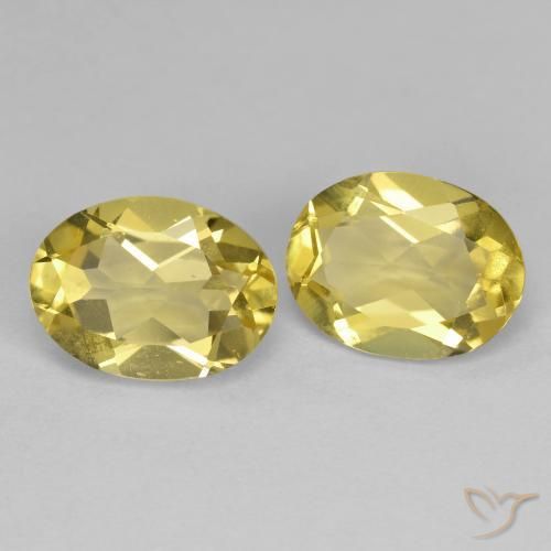 Gemme di Berillo dorato Giallo d'autunno naturale da 2.34 ct, Ovale, VVS-VS