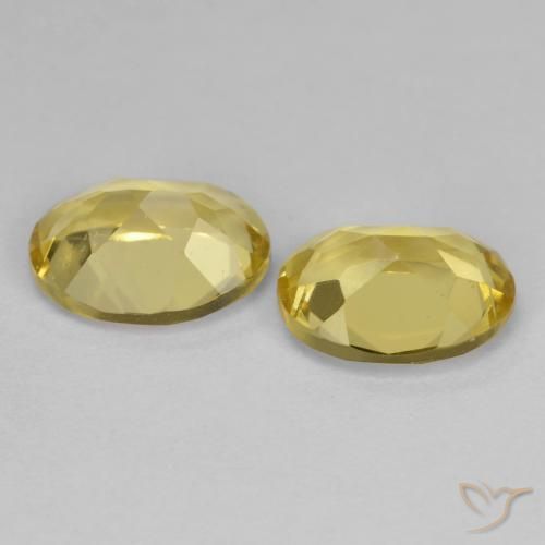 Gemme di Berillo dorato Giallo d'autunno naturale da 2.34 ct, Ovale, VVS-VS
