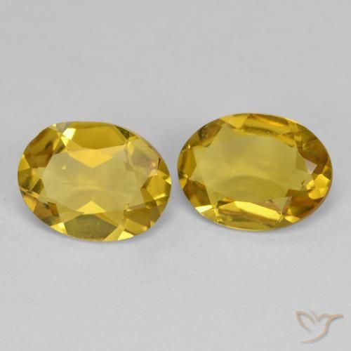 Gemme di Berillo dorato Giallo intenso naturale da 1.96 ct, Ovale, VS