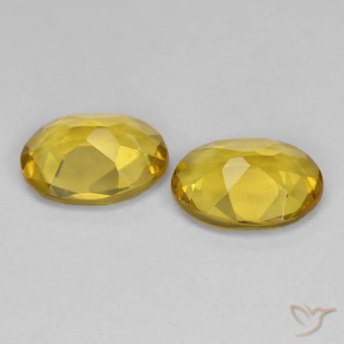 Gemme di Berillo dorato Giallo intenso naturale da 1.96 ct, Ovale, VS