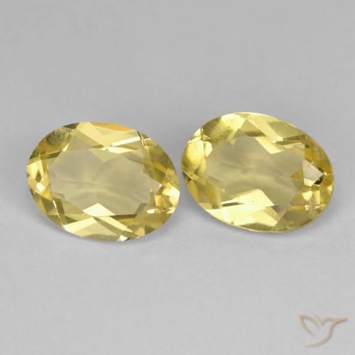 Gemme di Berillo dorato Giallo chiaro naturale da 2.19 ct, Ovale, VS