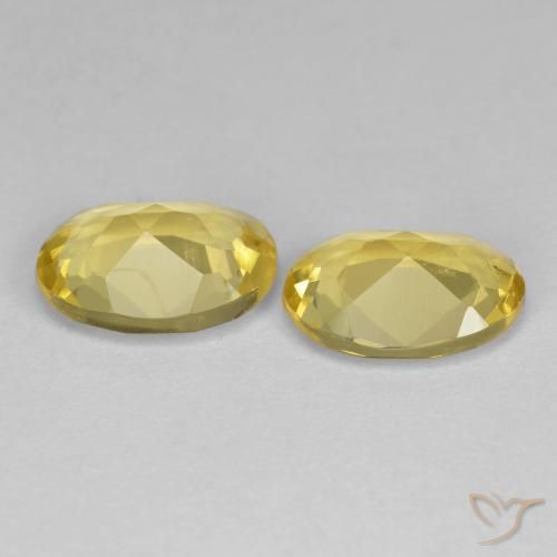 Gemme di Berillo dorato Giallo chiaro naturale da 1.97 ct, Ovale, VS