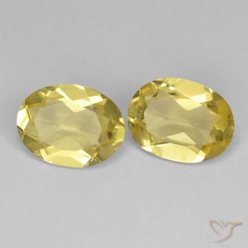 Gemme di Berillo dorato Giallo dorato chiaro naturale da 2.04 ct, Ovale, VS