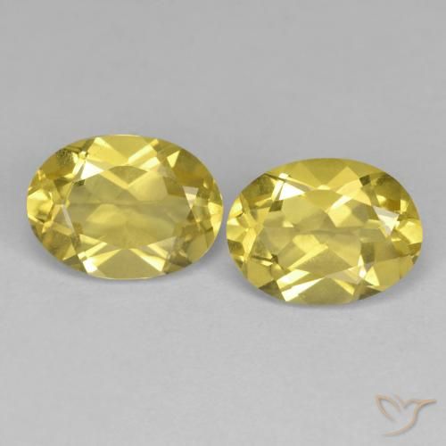 2.35ctw Naturale Giallo morbido Berillo dorato, Ovale, VS