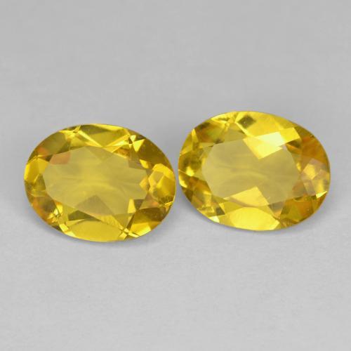 Gemme di Berillo dorato Giallo medio naturale da 2.12 ct, Taglio ovale, VS