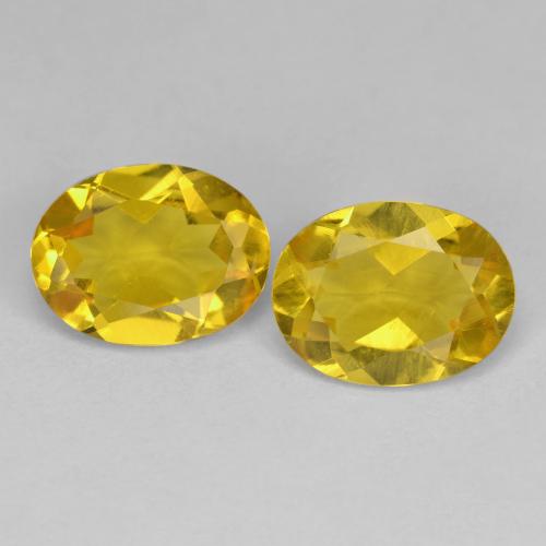 Gemme di Berillo dorato Giallo medio naturale da 2.12 ct, Taglio ovale, VS
