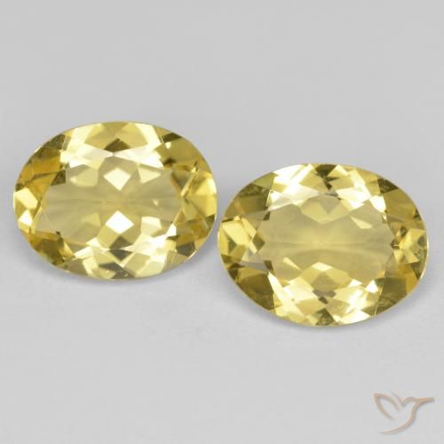 3.93ctw Naturale Giallo medio-chiaro Berillo dorato, Ovale, VVS-VS