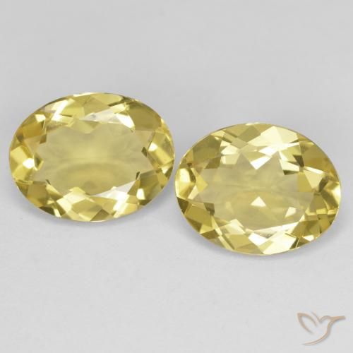 Gemme di Berillo dorato Giallo medio-chiaro naturale da 4.34 ct, Ovale, VVS-VS