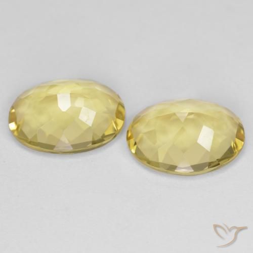 Gemme di Berillo dorato Giallo medio-chiaro naturale da 4.34 ct, Ovale, VVS-VS