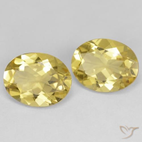 Berillo dorato naturale giallo da 4,49 ct, taglio ovale, VS