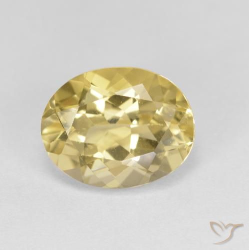 2.76ct Naturale Giallo medio Berillo dorato, Ovale, VVS-VS