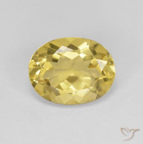 2.32ct Naturale Giallo Toscana Berillo dorato, Ovale, VS