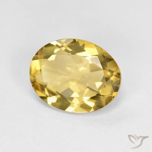 Berillo dorato Oro giallastro naturale da 1.91 ct, Taglio ovale, VVS-VS