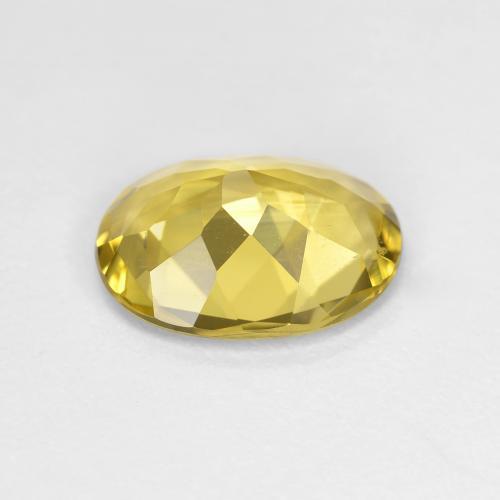 Berillo dorato naturale giallo da 1,93 ct, taglio ovale, VVS
