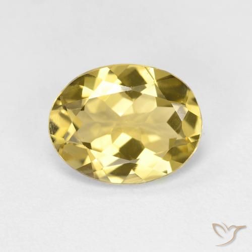 1.99ct Naturale Giallo chiaro Berillo dorato, Ovale, VVS-VS