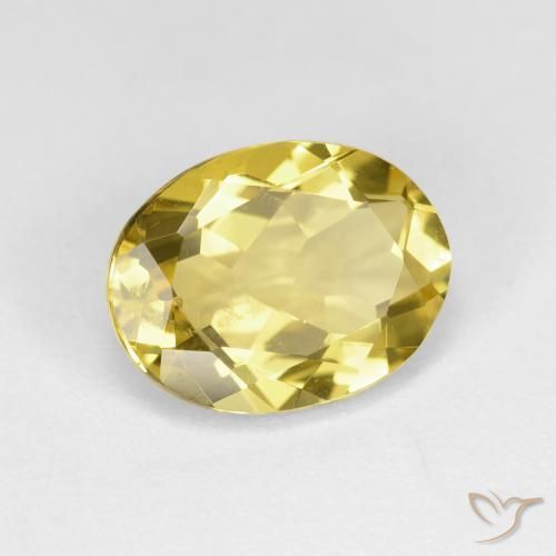 Berillo dorato Giallo chiaro naturale da 2.19 ct, Ovale, VVS-VS