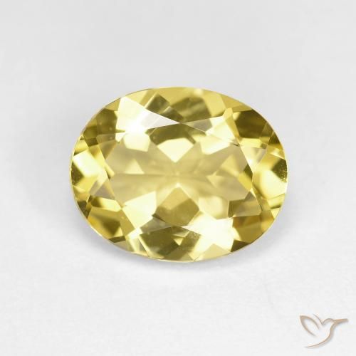 2.19ct Naturale Giallo Toscana Berillo dorato, Ovale, VVS-VS