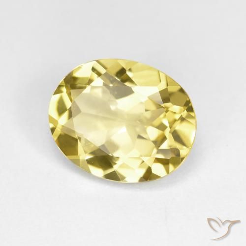 Berillo dorato Giallo Toscana naturale da 2.19 ct, Ovale, VVS-VS