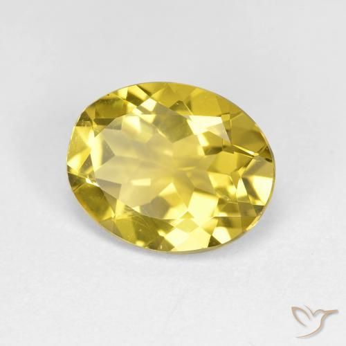 Berillo dorato Bombo Giallo naturale da 2.09 ct, Ovale, VVS-VS