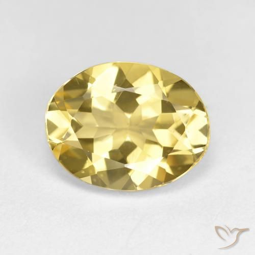 2.50ct Naturale Giallo chiaro Berillo dorato, Ovale, VVS-VS