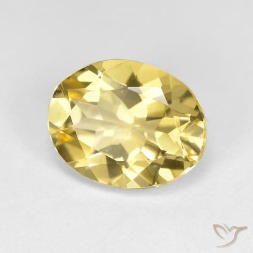 Berillo dorato Giallo chiaro naturale da 2.50 ct, Ovale, VVS-VS