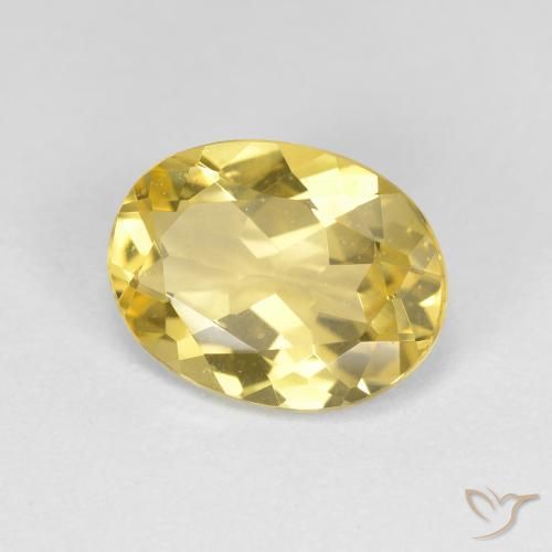 Berillo dorato Giallo chiaro naturale da 2.00 ct, Ovale, VVS-VS