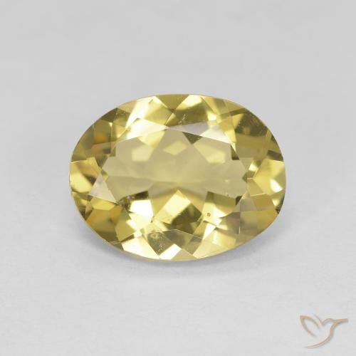 2.18ct Naturale Giallo medio Berillo dorato, Ovale, VS