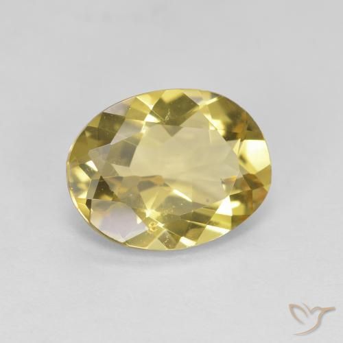 Berillo dorato Giallo medio naturale da 2.18 ct, Ovale, VS