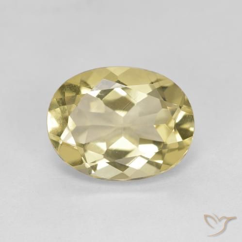 2.53ct Naturale Giallo chiaro Berillo dorato, Ovale, VVS