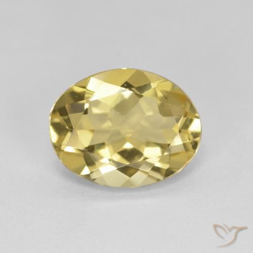 2.31ct Naturale Giallo chiaro Berillo dorato, Ovale, VVS