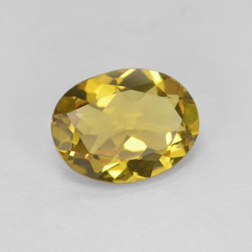 Berillo dorato naturale giallo da 2,06 ct, taglio ovale, VVS-VS