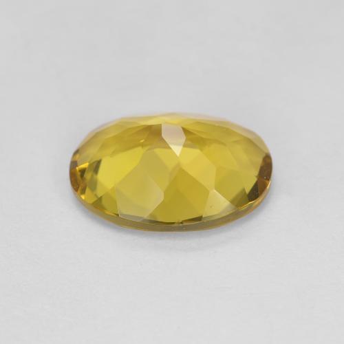 Berillo dorato naturale giallo da 2,06 ct, taglio ovale, VVS-VS