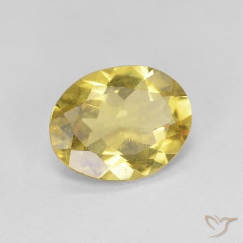 Berillo dorato Oro giallastro naturale da 2.04 ct, Ovale, VS